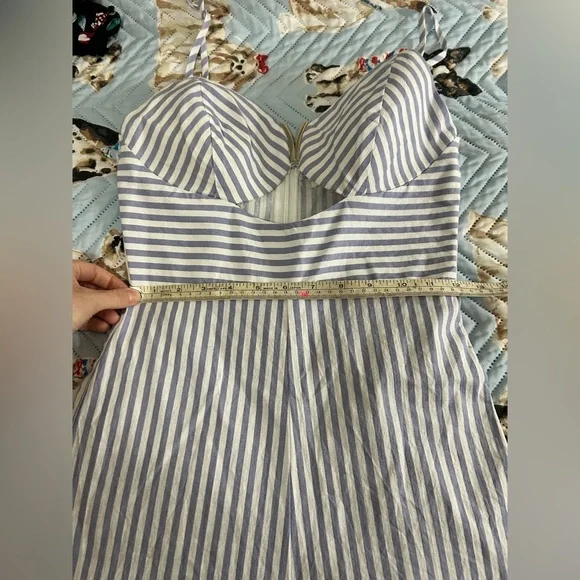 Main strip striped cropped jumpsuit - Picture 9 of 9